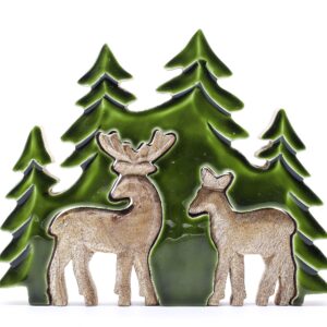 Lost in the Forrest –  Two Dear in the Forrest 3D Wooden Decoration – 18x23cm | www.artisan-gifts.co.uk 1