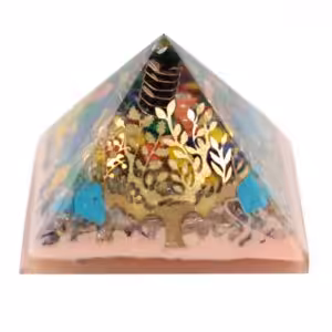 Lrg Organite Pyramid 70mm – Tree（earth base) | www.artisan-gifts.co.uk 1