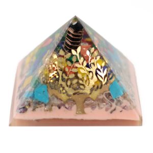 Lrg Organite Pyramid 70mm – Tree（earth base) | www.artisan-gifts.co.uk 1