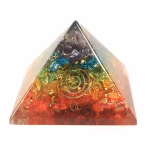 Lrg Orgonite Pyramid 70mm – Chakra Gemchips | www.artisan-gifts.co.uk 1