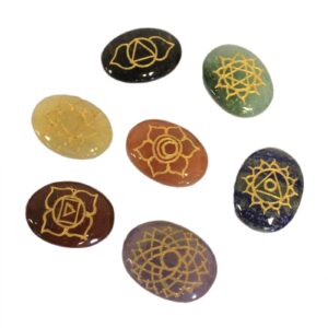 Lrg Stones Chakra Set ( oval shape ) | www.artisan-gifts.co.uk 1