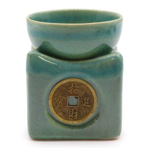 Lucky Coin Large Oil Burner – Jade | www.artisan-gifts.co.uk 1