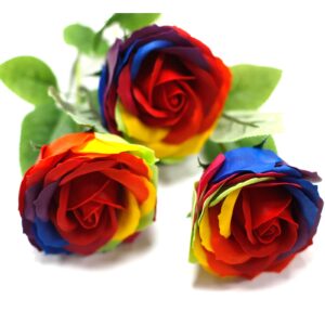 Luxury Soap Flower – Rainbow | www.artisan-gifts.co.uk 1