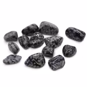 M Tumble Stone – Obsidian Snowflake | www.artisan-gifts.co.uk 1