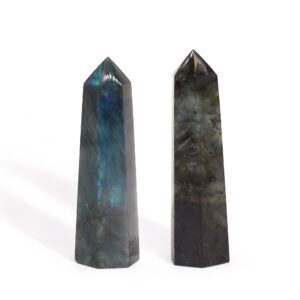 Madagascar Labradorite Point (approx 50-65gm 100x28mm) | www.artisan-gifts.co.uk 1