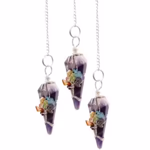 Magic Pendulum – Seven Chakra – Amethyst | www.artisan-gifts.co.uk 1