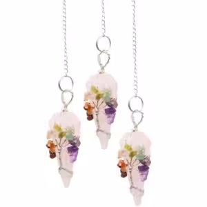 Magic Pendulum – Seven Chakra – Rose Quartz | www.artisan-gifts.co.uk 1