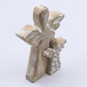 Mango Wood Angel in Angel – Whitewash | www.artisan-gifts.co.uk 1