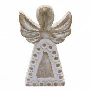 Mango Wood Angel – Whitewash | www.artisan-gifts.co.uk 1