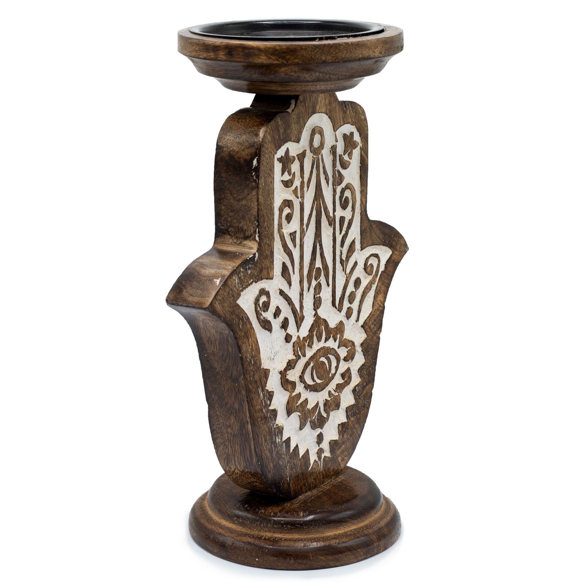 Mango Wood Candle Stand – Hamsa – Large | www.artisan-gifts.co.uk 4 Mango Wood Candle Stand – Hamsa – Large | www.artisan-gifts.co.uk 3