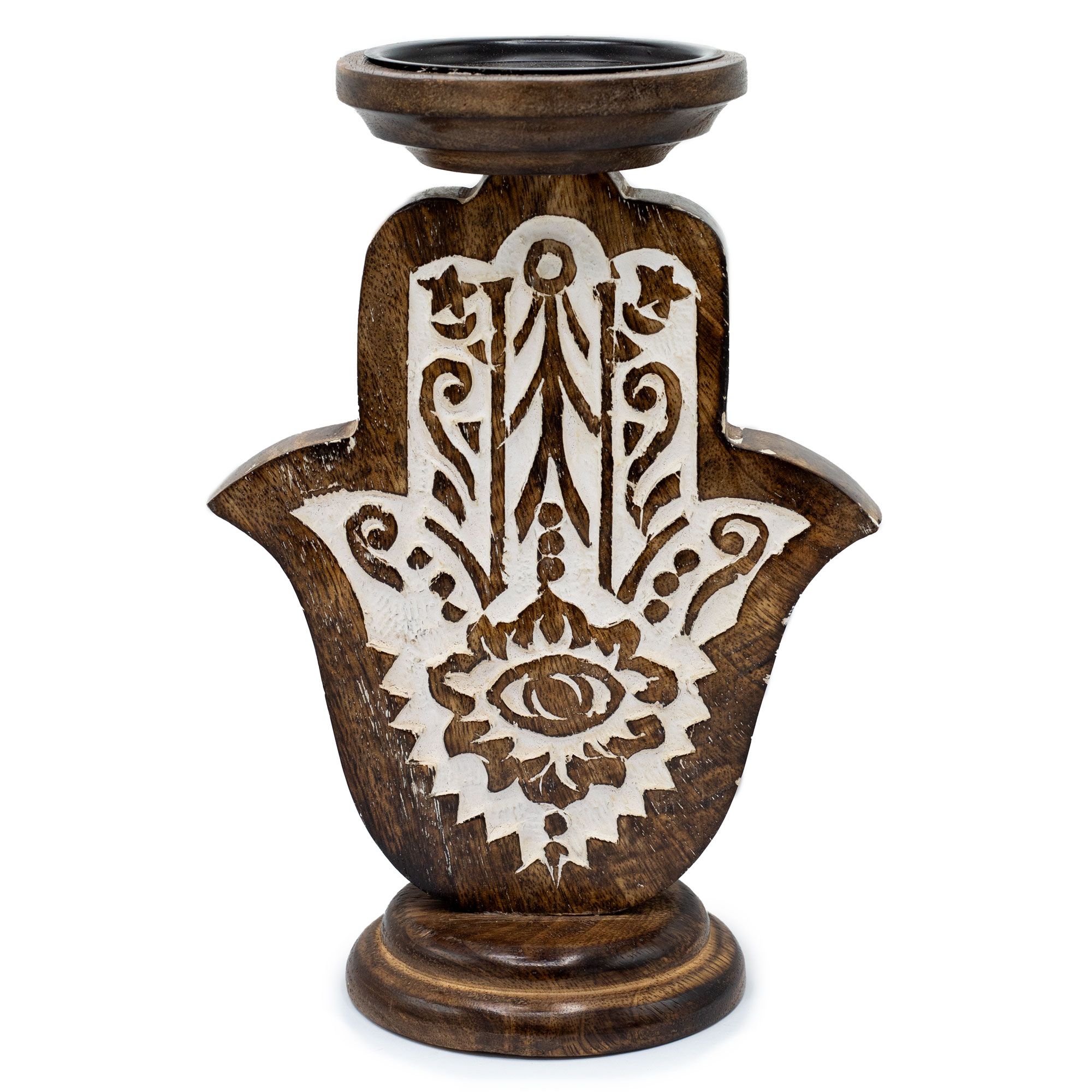 Mango Wood Candle Stand – Hamsa – Large | www.artisan-gifts.co.uk 2 Mango Wood Candle Stand – Hamsa – Large | www.artisan-gifts.co.uk 1