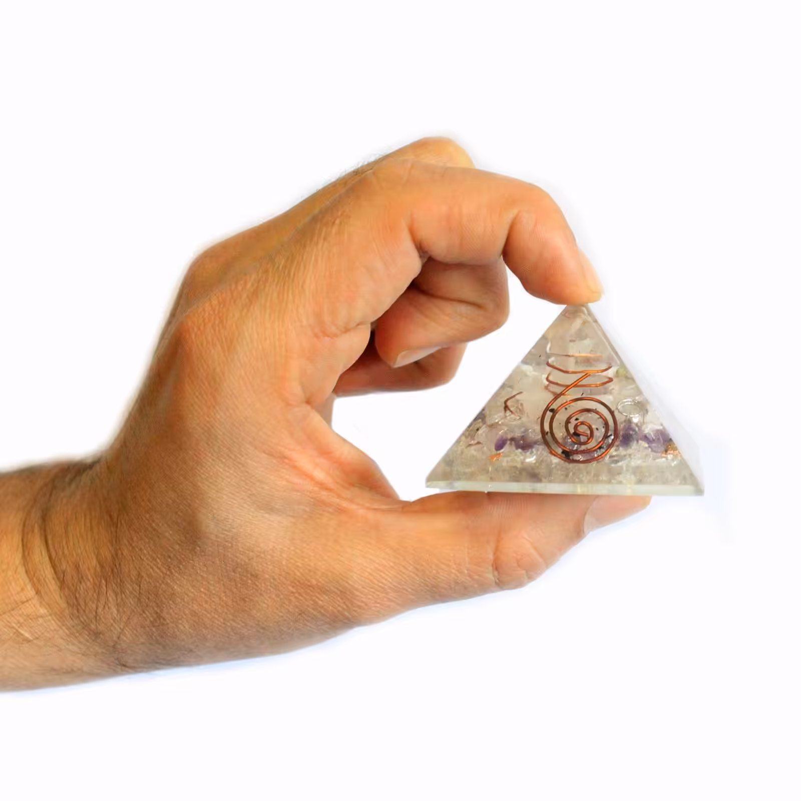 Med Orgonite Pyramid 55mm Gemchips and Copper | www.artisan-gifts.co.uk 3 Med Orgonite Pyramid 55mm Gemchips and Copper | www.artisan-gifts.co.uk 2