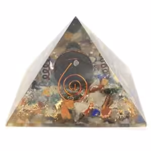 Med Orgonite Pyramid 60mm Gemchips, Copper, Turtle | www.artisan-gifts.co.uk 1