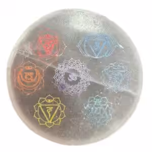 Medium Charging Plate 10cm – Chakra Design (col) | www.artisan-gifts.co.uk 1