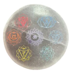 Medium Charging Plate 10cm – Chakra Design (col) | www.artisan-gifts.co.uk 1