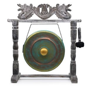 Medium Gong in Stand – 50cm – Greenwash | www.artisan-gifts.co.uk 1