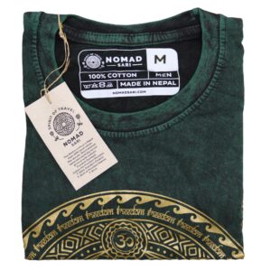 Medium Stone Washed T-Shirt – Chakra – Green | www.artisan-gifts.co.uk 1