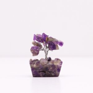 Mini Gemstone Tree On Orgonite Base – Amethyst (15 stones) | www.artisan-gifts.co.uk 1