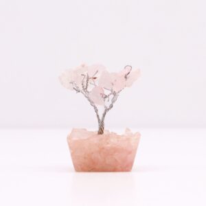 Mini Gemstone Tree On Orgonite Base – Rose Quartz (15 stones) | www.artisan-gifts.co.uk 1