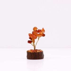 Mini Gemstone Tree On Wood Base – Carnelian (15 stones) | www.artisan-gifts.co.uk 1