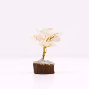Mini Gemstone Tree On Wood Base – Rock Quartz (15 stones) | www.artisan-gifts.co.uk 1