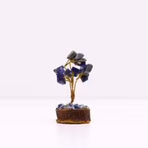 Mini Gemstone Tree On Wood Base – Sodalite (15 stones) | www.artisan-gifts.co.uk 1