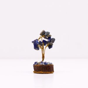 Mini Gemstone Tree On Wood Base – Sodalite (15 stones) | www.artisan-gifts.co.uk 1
