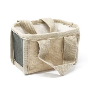 Mini Shopping Basket – 16x10x12cm – Charcoal | www.artisan-gifts.co.uk 1