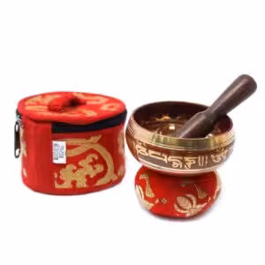 Mini Singing Bowl Gift Set – Red | www.artisan-gifts.co.uk 1