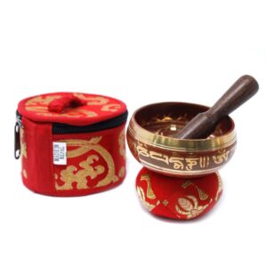 Mini Singing Bowl Gift Set – Red | www.artisan-gifts.co.uk 1