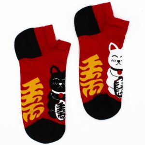 M/L Hop Hare Bamboo Socks Low (7.5-11.5) – Lucky Cat | www.artisan-gifts.co.uk 1