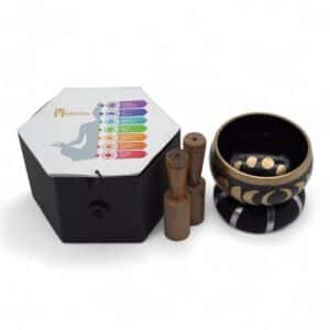 Moon Phase Singing Bowl Set- Black 10.7cm | www.artisan-gifts.co.uk 1