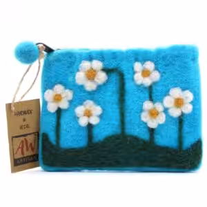 Natural Felt Zipper Pouch (asst) – Flower Garden | www.artisan-gifts.co.uk Natural Felt Zipper Pouch (asst) – Flower Garden | www.artisan-gifts.co.uk 1