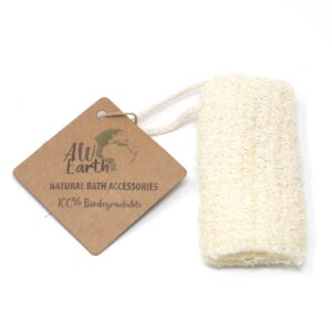 Natural Loofah Scrub on Rope – 5″ – 12.7 cm | www.artisan-gifts.co.uk 1