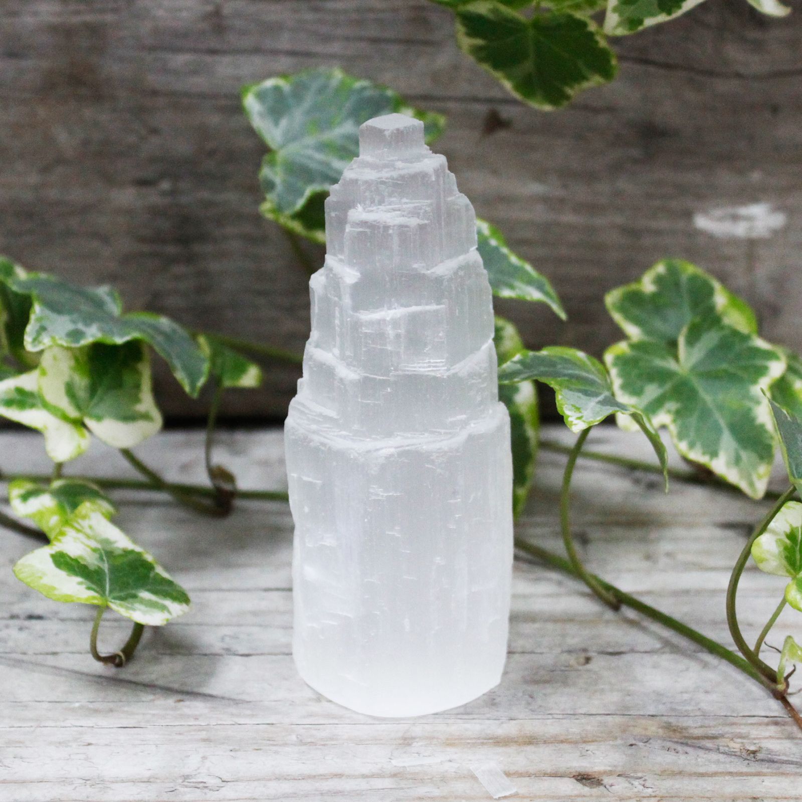 Natural Selenite Tower – 10 cm | www.artisan-gifts.co.uk 2 Natural Selenite Tower – 10 cm | www.artisan-gifts.co.uk 1