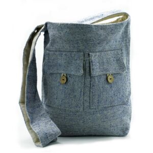 Natural Tones Two Pocket Bags – Comp Denim – Large | www.artisan-gifts.co.uk