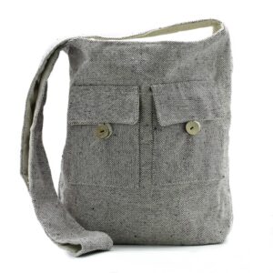Natural Tones Two Pocket Bags – Soft Lavender – Large | www.artisan-gifts.co.uk