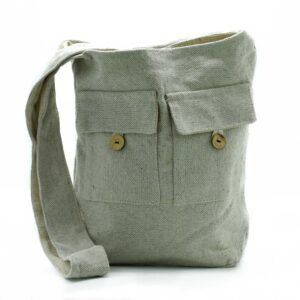 Natural Tones Two Pocket Bags – Stone – Large | www.artisan-gifts.co.uk