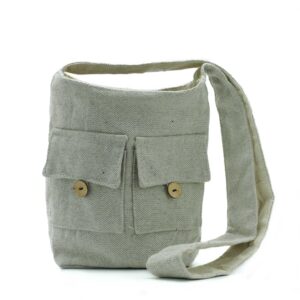 Natural Tones Two Pocket Bags – Stone – Medium | www.artisan-gifts.co.uk