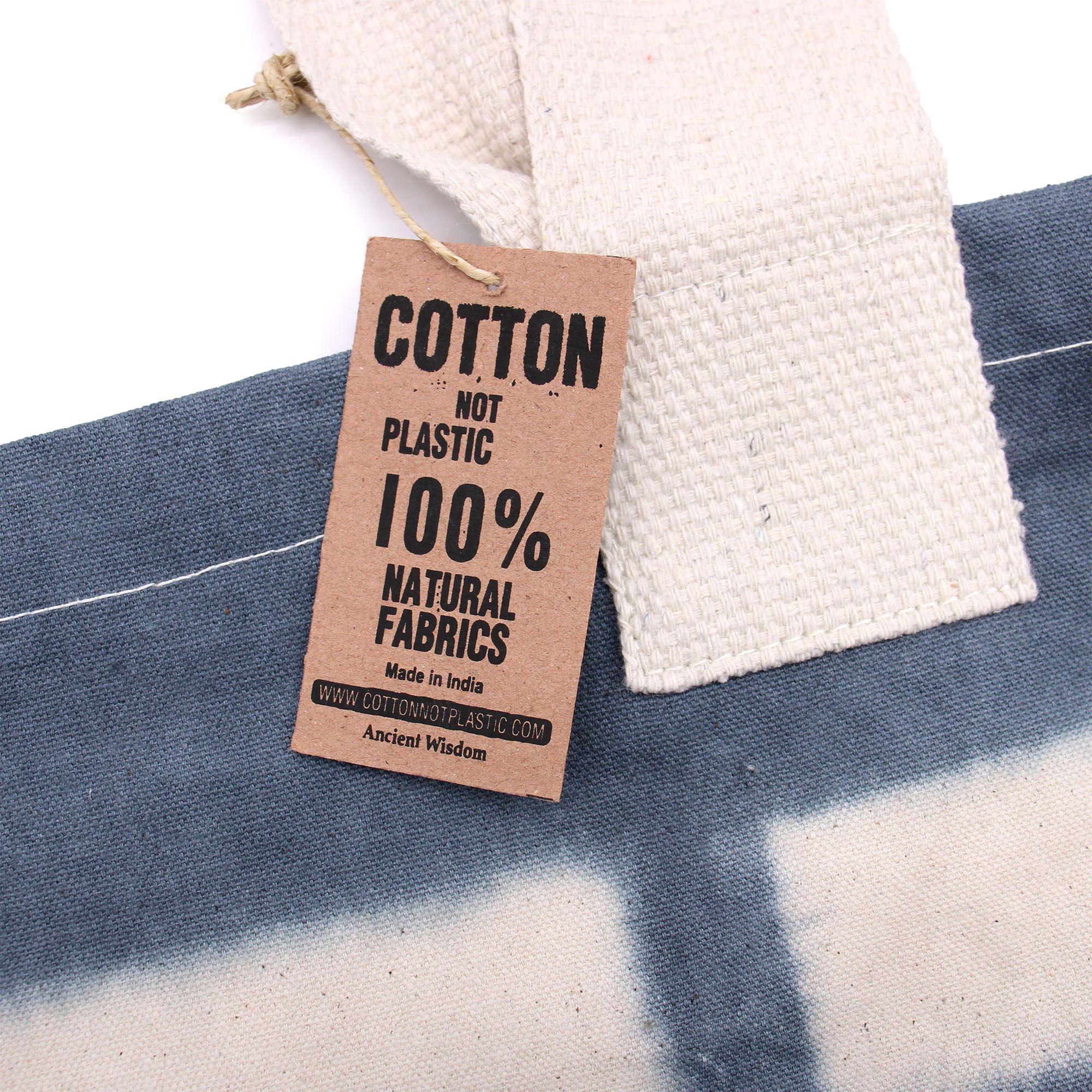 Natural Tye-Dye Cotton Bag (8oz) – 38x42x12cm – Blue Rings – Blue Handle | www.artisan-gifts.co.uk 6 Natural Tye-Dye Cotton Bag (8oz) – 38x42x12cm – Blue Rings – Blue Handle | www.artisan-gifts.co.uk 5