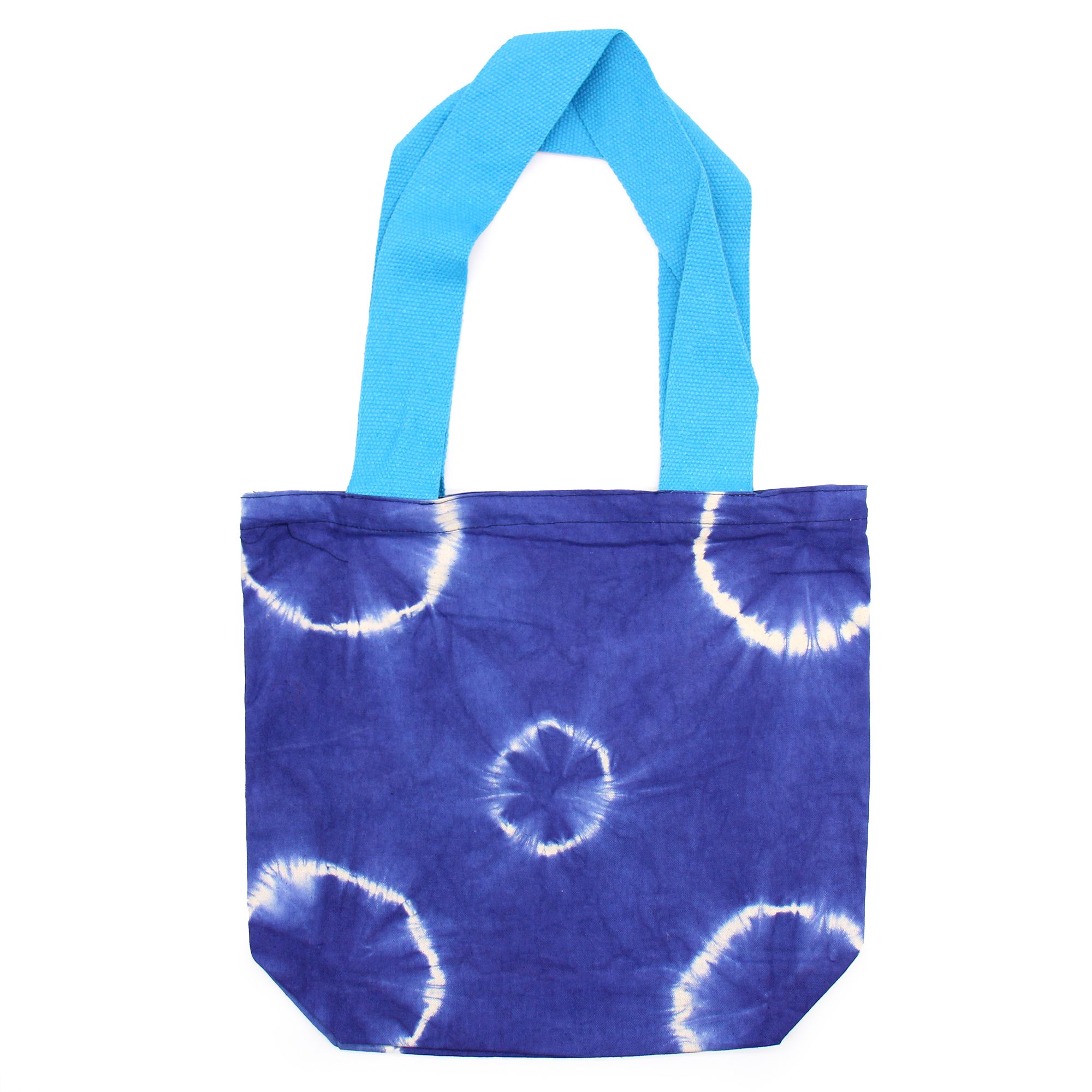 Natural Tye-Dye Cotton Bag (8oz) – 38x42x12cm – Blue Rings – Blue Handle | www.artisan-gifts.co.uk 4 Natural Tye-Dye Cotton Bag (8oz) – 38x42x12cm – Blue Rings – Blue Handle | www.artisan-gifts.co.uk 3