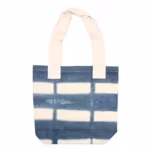 Natural Tye-Dye Cotton Bag (8oz) – 38x42x12cm – Grey Blocks – Natural Handle | www.artisan-gifts.co.uk 1