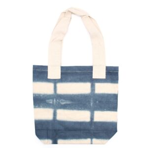 Natural Tye-Dye Cotton Bag (8oz) – 38x42x12cm – Grey Blocks – Natural Handle | www.artisan-gifts.co.uk 1