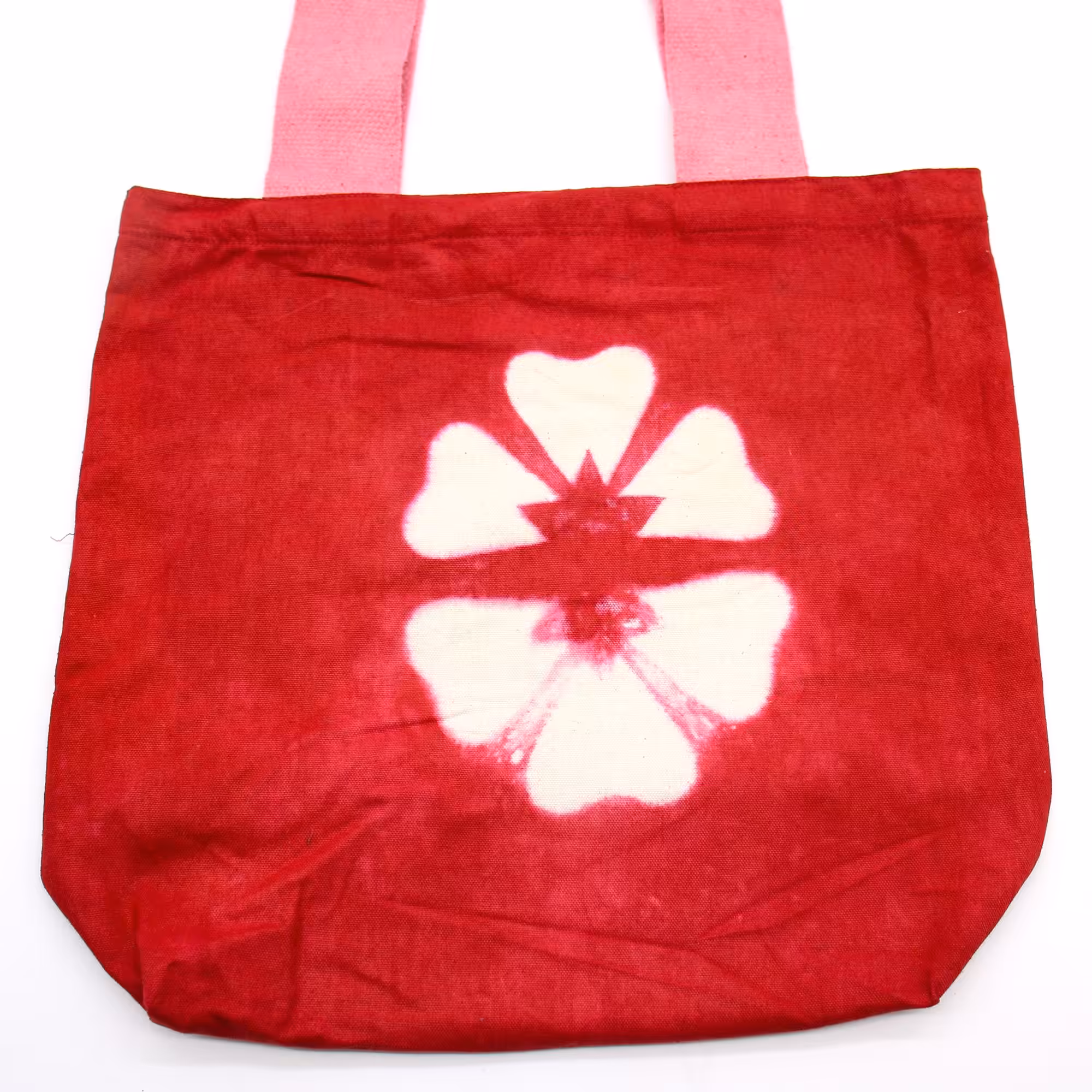 Natural Tye-Dye Cotton Bag (8oz) – 38x42x12cm – Maroon Flower – Pink Handle | www.artisan-gifts.co.uk 4 Natural Tye-Dye Cotton Bag (8oz) – 38x42x12cm – Maroon Flower – Pink Handle | www.artisan-gifts.co.uk 3