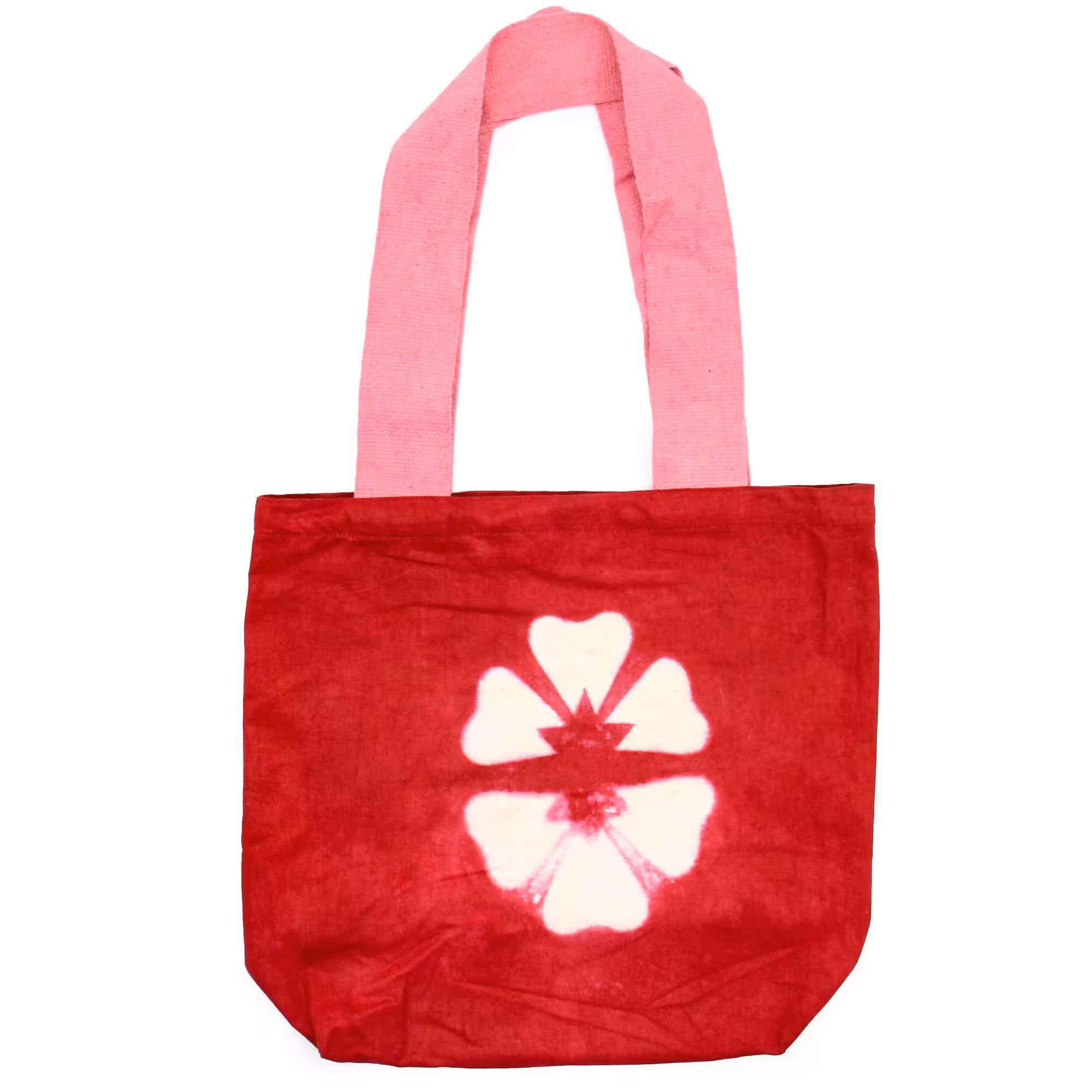 Natural Tye-Dye Cotton Bag (8oz) – 38x42x12cm – Maroon Flower – Pink Handle | www.artisan-gifts.co.uk 2 Natural Tye-Dye Cotton Bag (8oz) – 38x42x12cm – Maroon Flower – Pink Handle | www.artisan-gifts.co.uk 1