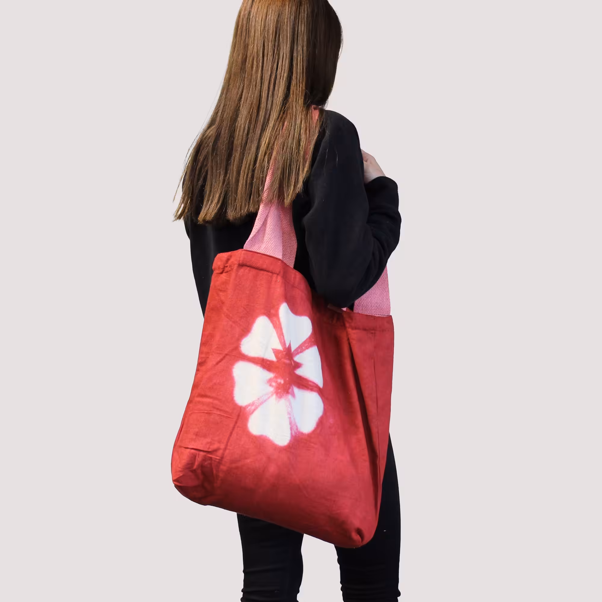 Natural Tye-Dye Cotton Bag (8oz) – 38x42x12cm – Maroon Rings – Pink Handle | www.artisan-gifts.co.uk 6 Natural Tye-Dye Cotton Bag (8oz) – 38x42x12cm – Maroon Rings – Pink Handle | www.artisan-gifts.co.uk 5