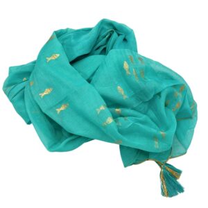 Nomad Sari On the Med Collection – Pario – Turquoise & Gold Fish Design | www.artisan-gifts.co.uk 1
