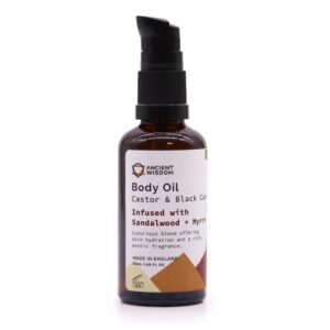 Organic Body Oil 50ml – Sandalwood & Myrrh | www.artisan-gifts.co.uk