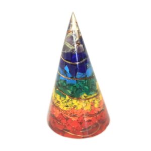 Orgonite Cone – 80mm – Multichip | www.artisan-gifts.co.uk 1