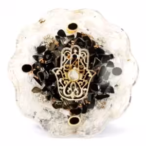 Orgonite Desk Power Packs – Hamsa with Sellonite – Med | www.artisan-gifts.co.uk 1